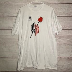 Blazers Portland rose short sleeve tshirt